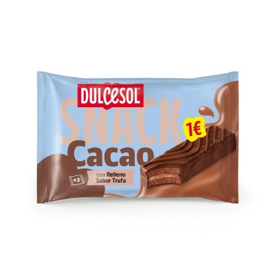 EURO DUL SNACK CACAO TRUFA 3u 114g