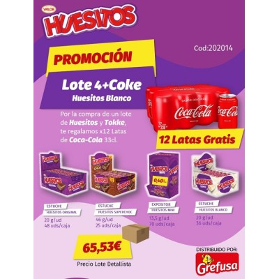 GRE LOTE 4 HUESITOS + 12 COKE