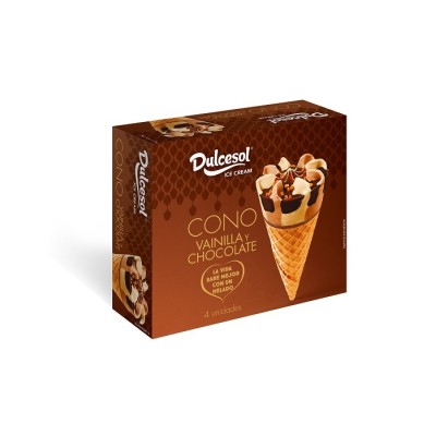 H DUL CONO VAINILLA CHOCO 4u 125ml