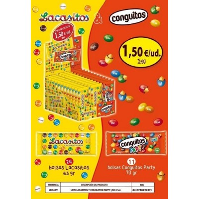 LACA LOTE LACASITOS Y CONGUITOS PARTY 35u
