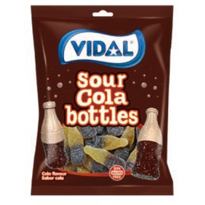 VIDAL HA SOUR COLA BOTTLES 90g