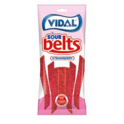 VIDAL HA SOUR BELTS STRAWBERRY 90g