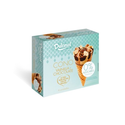 H DUL CONO VAINILLA CHOCO S/AZ 4u 125ml ean