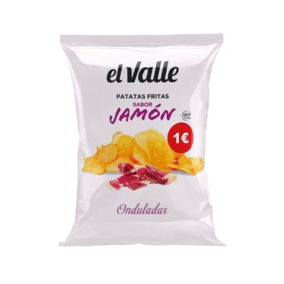 VALLE PATATAS onduladas JAMON 90g sticker1_