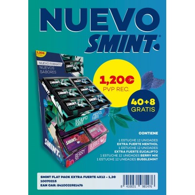 CHU SMINT FLAT PACK EXTRAFUERTE 40+8 gratis