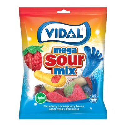 VIDAL HA MEGA SOUR MIX 90g ácido