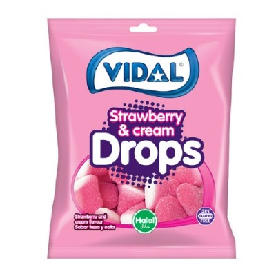 VIDAL HA STRAWBERRY¬CREAM DROPS 90g