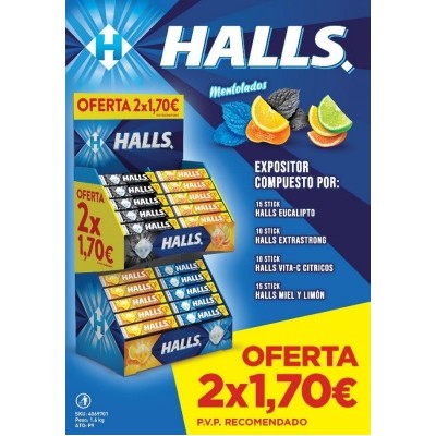HALLS LOTE  2x1,7 50 uni