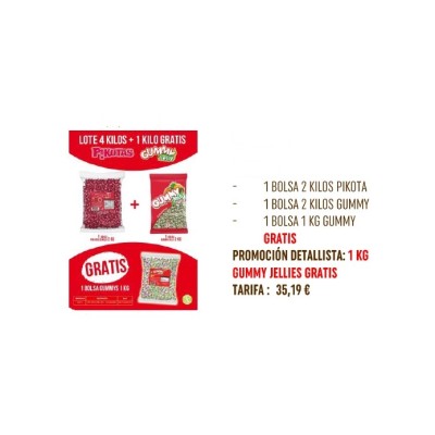 LACA LOTE 2Kg pikota+2kg gummy s/c 1kgum+1kgpik