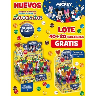 LACA LOTE PARAGUAS LACASITOS DISNEY 40+20 gratis
