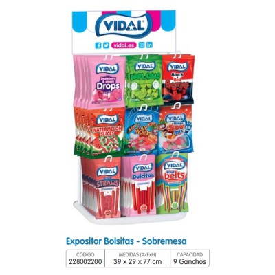 VIDAL EXPOSITOR METALICO 9 GANCHOS