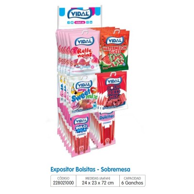 VIDAL EXPOSITOR METALICO 6 ganchos
