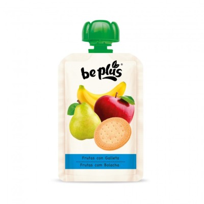 BE PLUS POUCH FRUTAS GALLETA 120g