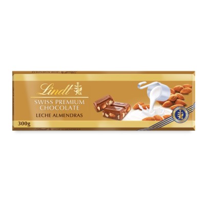 LINDT TABLETA LECHE ALMENDRAS 300g