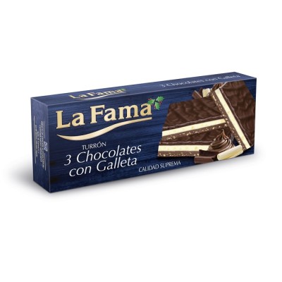 FAMA TURRON TRES CHOCOLATES 150g